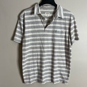 Captain Fin Co. Men's Size Medium Cotton Blend Stripe Pocket Polo HH16